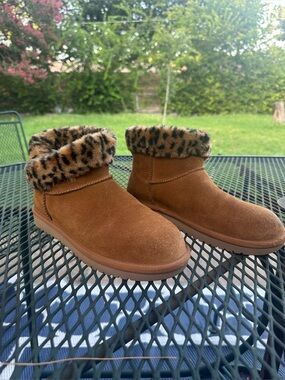 Koolaburra by UGG Faux Fur Mini Winter Boots - Dezi Cheetah Size 8